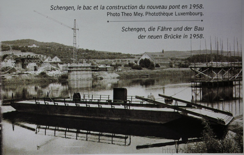 1958 Schengen: construction du nouveau pont