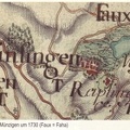 Münzingen um 1730